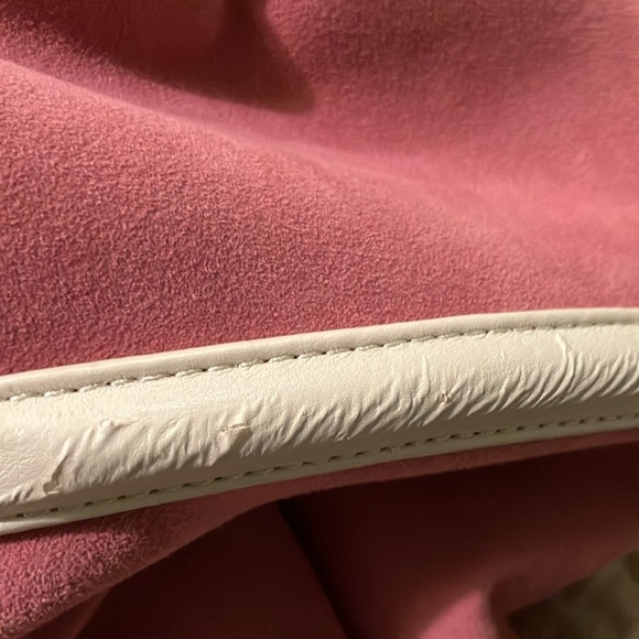 Lancel Brigitte Bardot Pink Suede Tote Bag - Picture 10 of 11